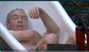 Nigel Farage naked in bath