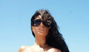 Tiffany Chambers topless in Ibiza